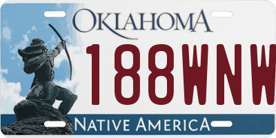 OK license plate 188WNW