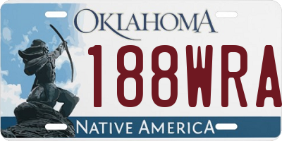 OK license plate 188WRA