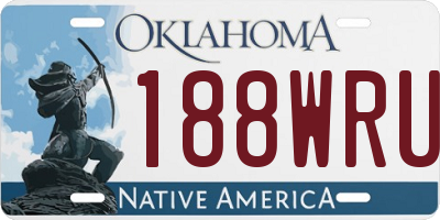 OK license plate 188WRU