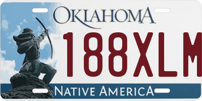 OK license plate 188XLM