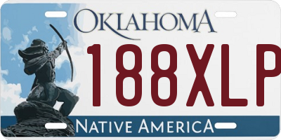 OK license plate 188XLP