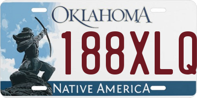 OK license plate 188XLQ