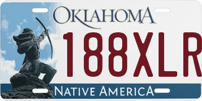 OK license plate 188XLR