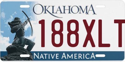 OK license plate 188XLT