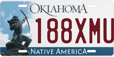 OK license plate 188XMU