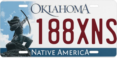 OK license plate 188XNS