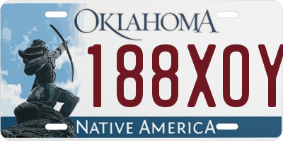 OK license plate 188XOY