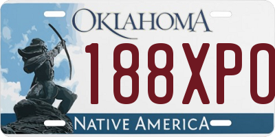 OK license plate 188XPO