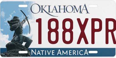 OK license plate 188XPR