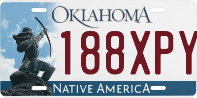 OK license plate 188XPY