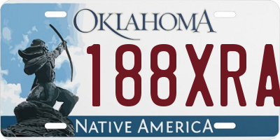 OK license plate 188XRA