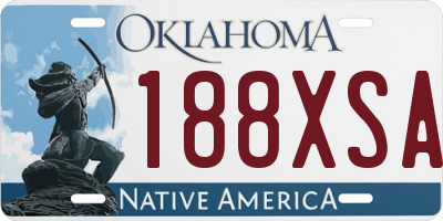 OK license plate 188XSA