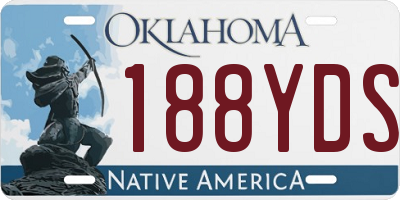 OK license plate 188YDS