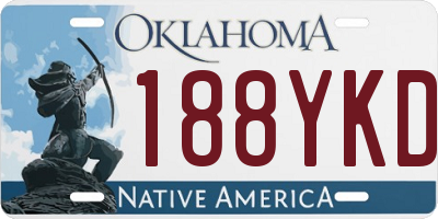 OK license plate 188YKD