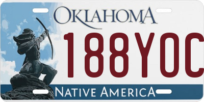 OK license plate 188YOC