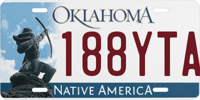 OK license plate 188YTA