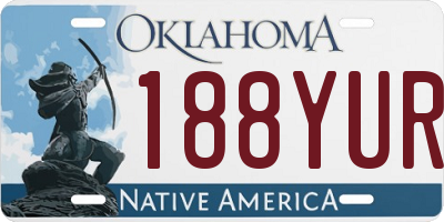 OK license plate 188YUR