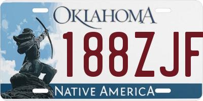 OK license plate 188ZJF
