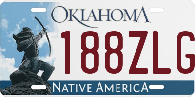 OK license plate 188ZLG