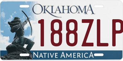 OK license plate 188ZLP