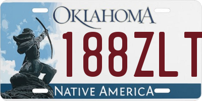 OK license plate 188ZLT