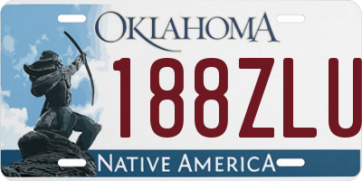 OK license plate 188ZLU