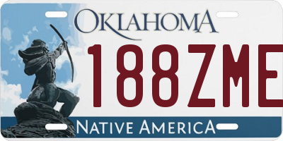 OK license plate 188ZME