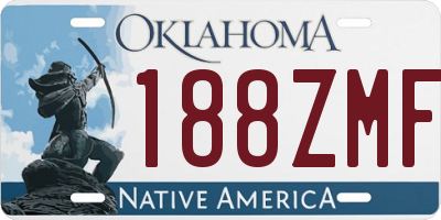 OK license plate 188ZMF