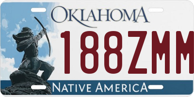 OK license plate 188ZMM