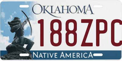 OK license plate 188ZPC