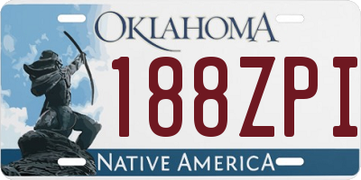 OK license plate 188ZPI