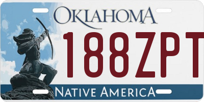 OK license plate 188ZPT