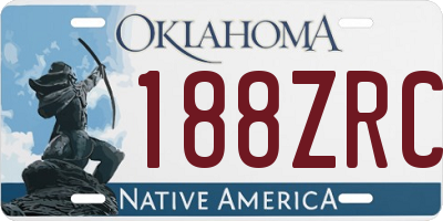 OK license plate 188ZRC
