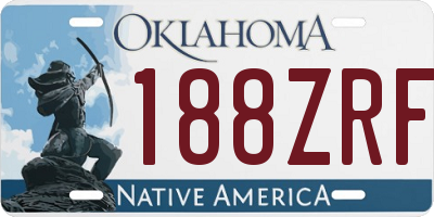 OK license plate 188ZRF
