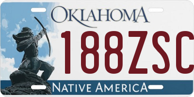 OK license plate 188ZSC