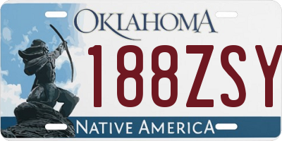 OK license plate 188ZSY