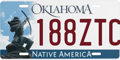 OK license plate 188ZTC