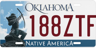 OK license plate 188ZTF