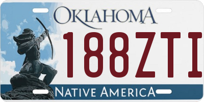 OK license plate 188ZTI