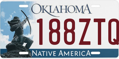 OK license plate 188ZTQ