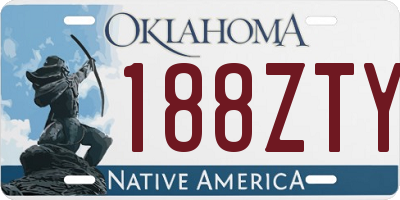 OK license plate 188ZTY