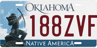OK license plate 188ZVF