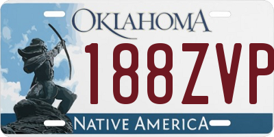 OK license plate 188ZVP