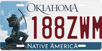 OK license plate 188ZWM
