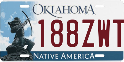 OK license plate 188ZWT
