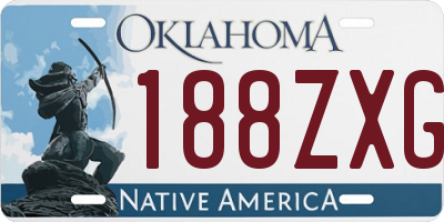 OK license plate 188ZXG