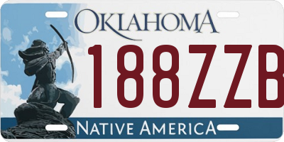 OK license plate 188ZZB