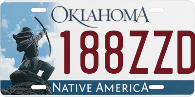 OK license plate 188ZZD