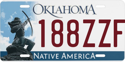 OK license plate 188ZZF