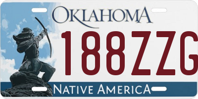 OK license plate 188ZZG